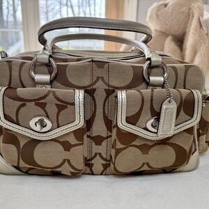 Coach Signature Large Pocket Satchel 6232
